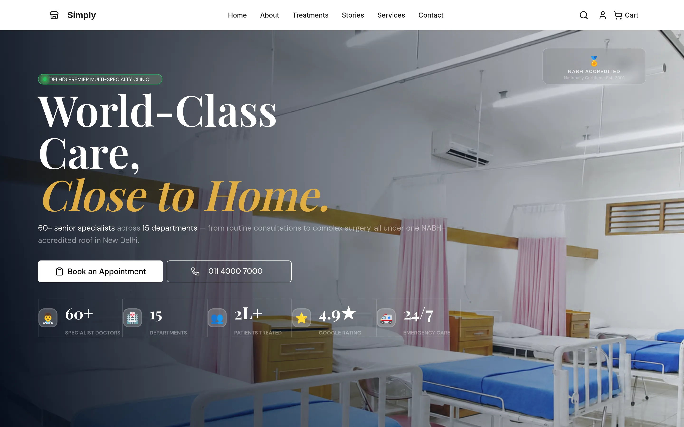 Modern Medical & Healthcare Theme — Homepage
