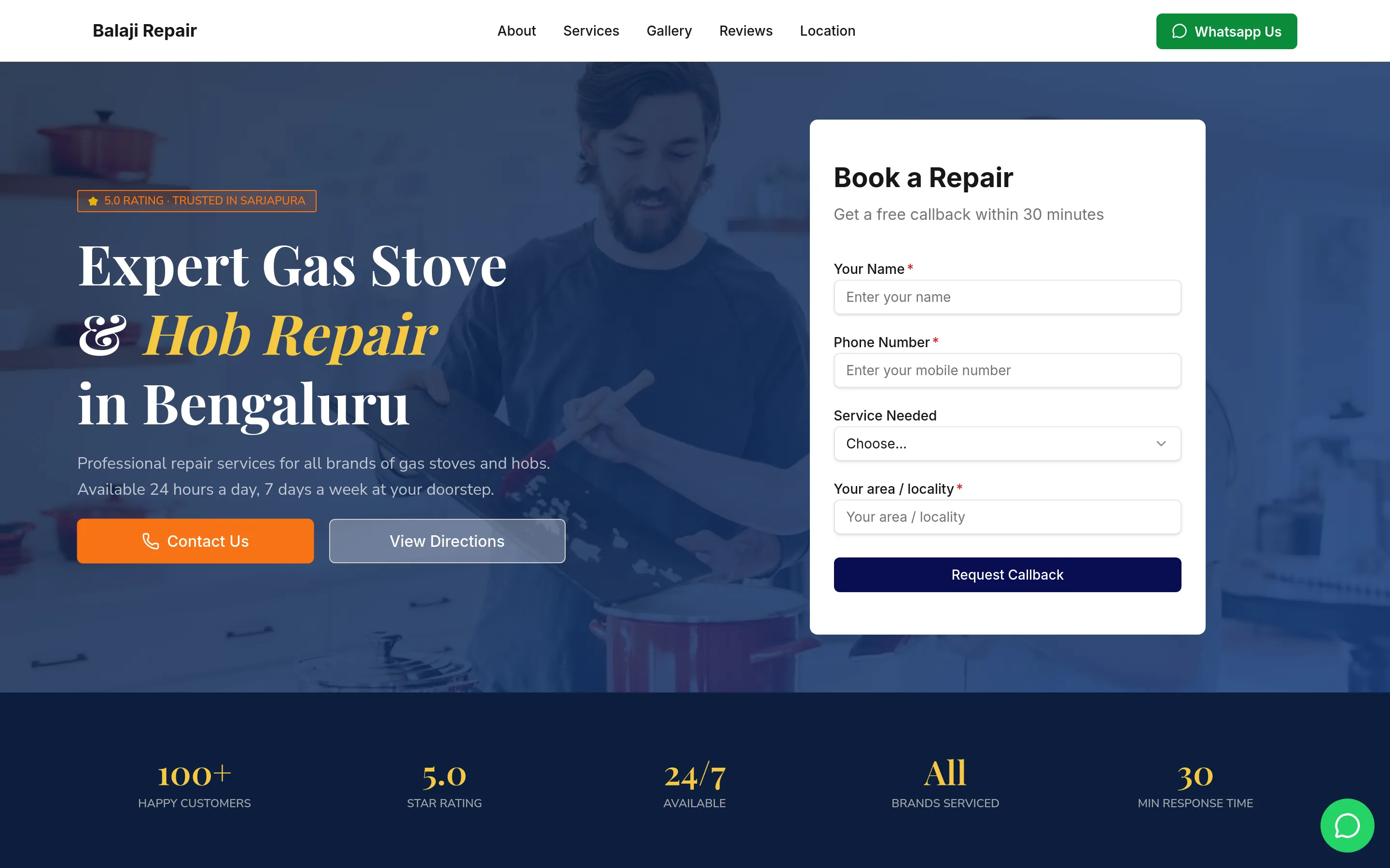 Gas & Hob Service — Homepage