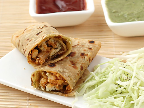 Homemade Paneer Wheat Wrap